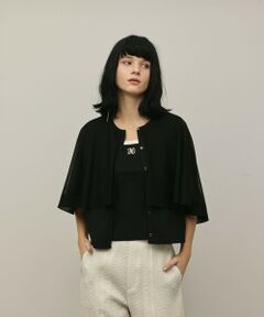 GRACE CONTINENTAL / グレースコンチネンタル カーディガン・ボレロ | シアーケープニットカーディガン