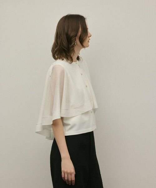 GRACE CONTINENTAL / グレースコンチネンタル カーディガン・ボレロ | シアーケープニットカーディガン | 詳細5