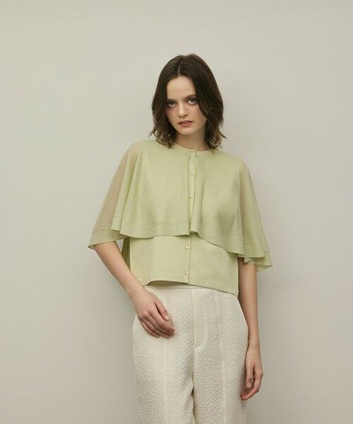 GRACE CONTINENTAL / グレースコンチネンタル カーディガン・ボレロ | シアーケープニットカーディガン | 詳細10