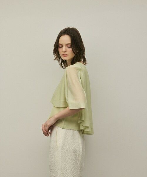 GRACE CONTINENTAL / グレースコンチネンタル カーディガン・ボレロ | シアーケープニットカーディガン | 詳細11