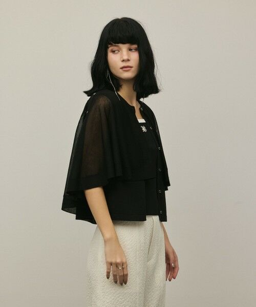 GRACE CONTINENTAL / グレースコンチネンタル カーディガン・ボレロ | シアーケープニットカーディガン | 詳細26