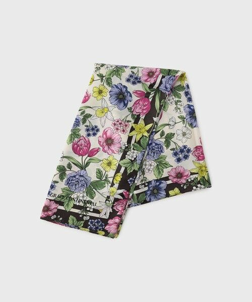 GRACE CONTINENTAL / グレースコンチネンタル バンダナ・スカーフ | フラワーシルクスカーフ（キナリ）