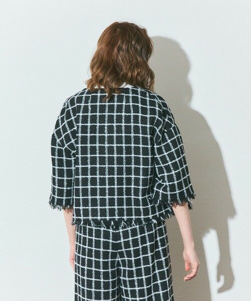 GRACE CONTINENTAL / グレースコンチネンタル ノーカラージャケット | ハーフスリーブツイードジャケット | 詳細9