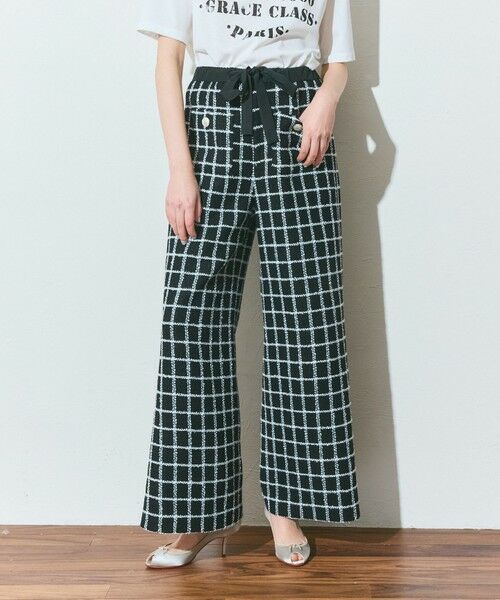 GRACE CONTINENTAL / グレースコンチネンタル その他パンツ | ツイードイージーパンツ（ブラック）