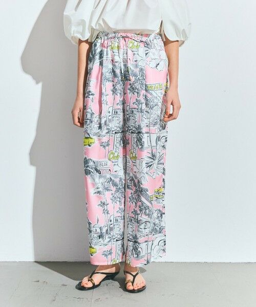 GRACE CONTINENTAL / グレースコンチネンタル その他パンツ | リゾートプリントイージーパンツ（ピンク）