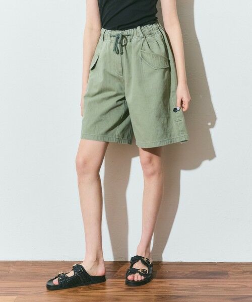 GRACE CONTINENTAL / グレースコンチネンタル その他パンツ | ヘリンボーンツイルハーフパンツ（カーキ）