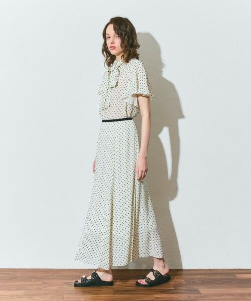 GRACE CONTINENTAL / グレースコンチネンタル ロング・マキシ丈スカート | ドットジャガードスカート | 詳細1