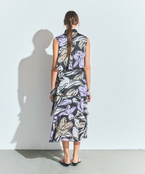 GRACE CONTINENTAL / グレースコンチネンタル ミニ・ひざ丈スカート | プリントレイヤードスカート | 詳細10