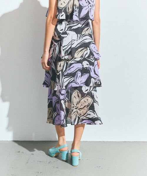 GRACE CONTINENTAL / グレースコンチネンタル ミニ・ひざ丈スカート | プリントレイヤードスカート | 詳細13