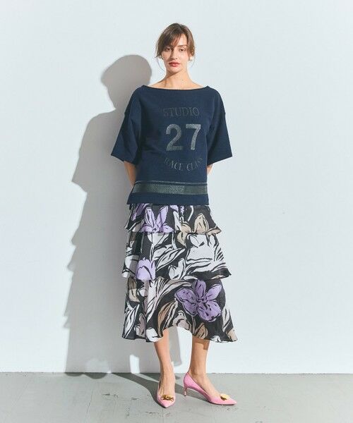 GRACE CONTINENTAL / グレースコンチネンタル ミニ・ひざ丈スカート | プリントレイヤードスカート | 詳細15