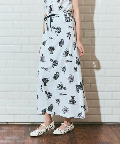 GRACE CONTINENTAL / グレースコンチネンタル ミニ・ひざ丈スカート | パフュームプリントパイルスカート | 詳細3