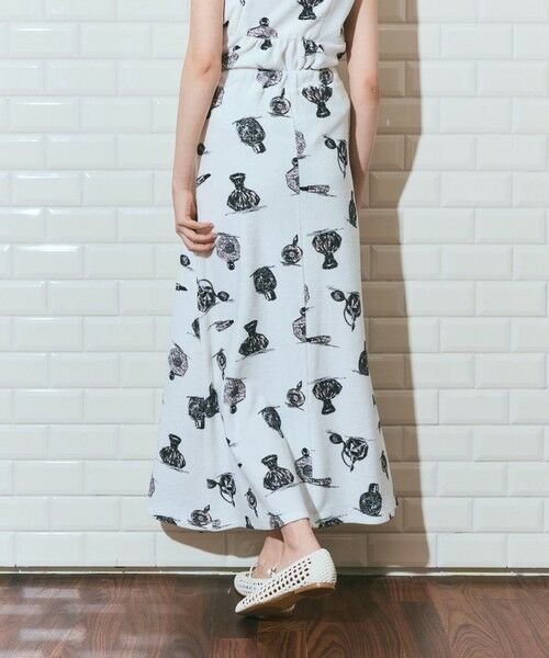 GRACE CONTINENTAL / グレースコンチネンタル ミニ・ひざ丈スカート | パフュームプリントパイルスカート | 詳細5