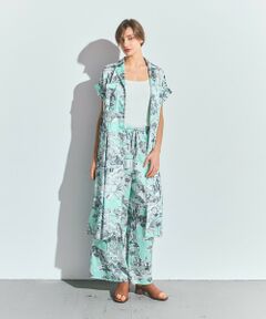 GRACE CONTINENTAL / グレースコンチネンタル ミニ丈・ひざ丈ワンピース | リゾートプリントツイルドレス