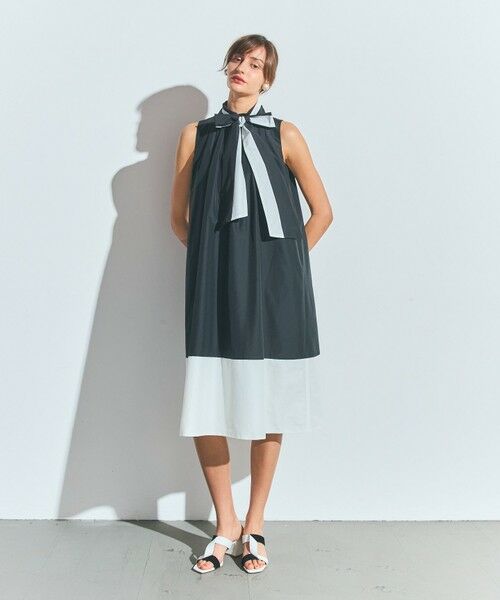 GRACE CONTINENTAL / グレースコンチネンタル ロング・マキシ丈ワンピース | ライトタッサーAラインドレス（ブラック）