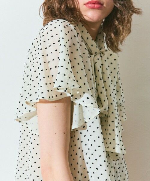 GRACE CONTINENTAL / グレースコンチネンタル シャツ・ブラウス | ドットジャガードボウタイブラウス | 詳細4