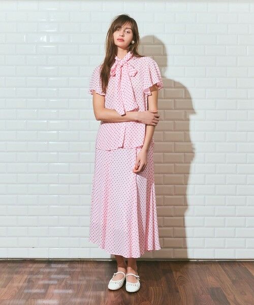 GRACE CONTINENTAL / グレースコンチネンタル シャツ・ブラウス | ドットジャガードボウタイブラウス | 詳細6