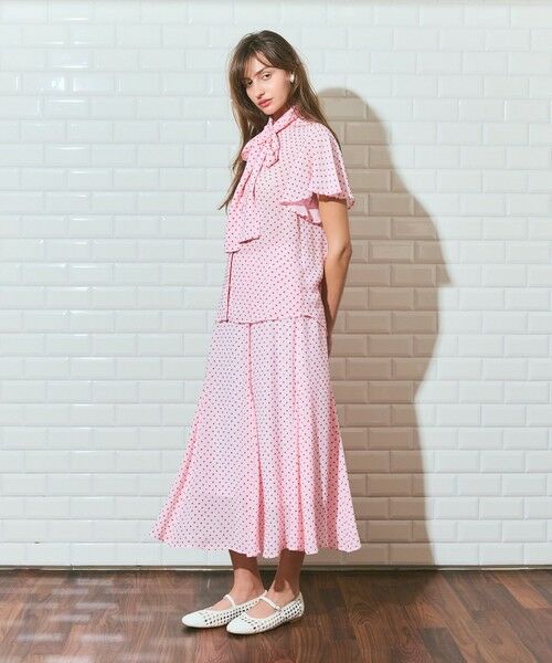 GRACE CONTINENTAL / グレースコンチネンタル シャツ・ブラウス | ドットジャガードボウタイブラウス | 詳細7