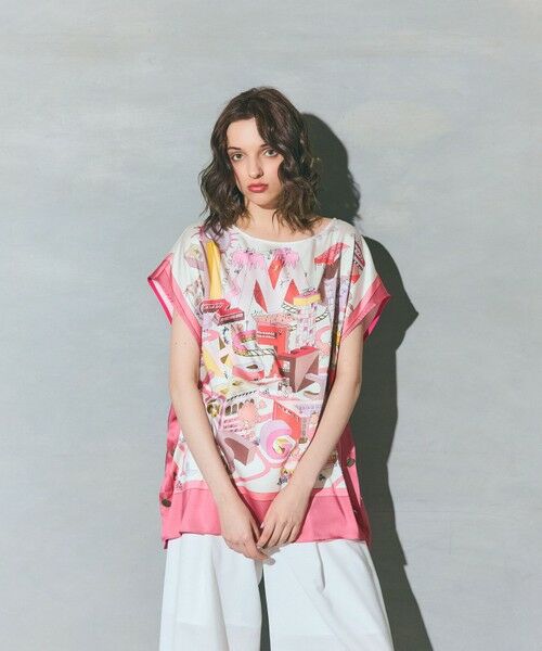 GRACE CONTINENTAL / グレースコンチネンタル その他トップス | スカーフポンチョトップ（ピンク）