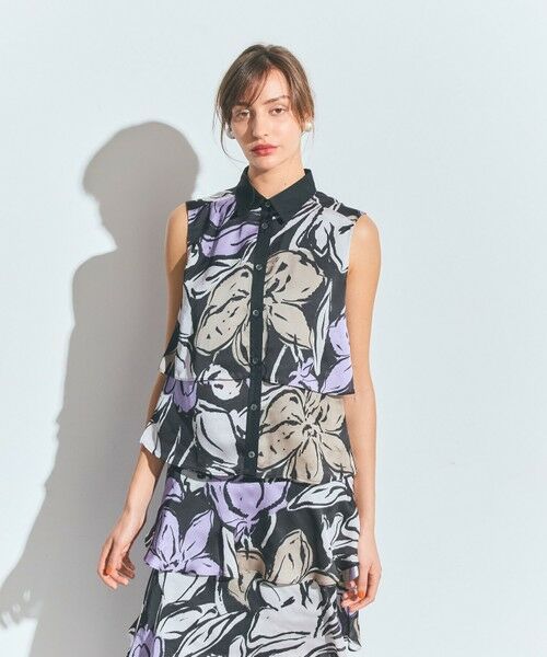 GRACE CONTINENTAL / グレースコンチネンタル シャツ・ブラウス | プリントレイヤードノースリーブ | 詳細5