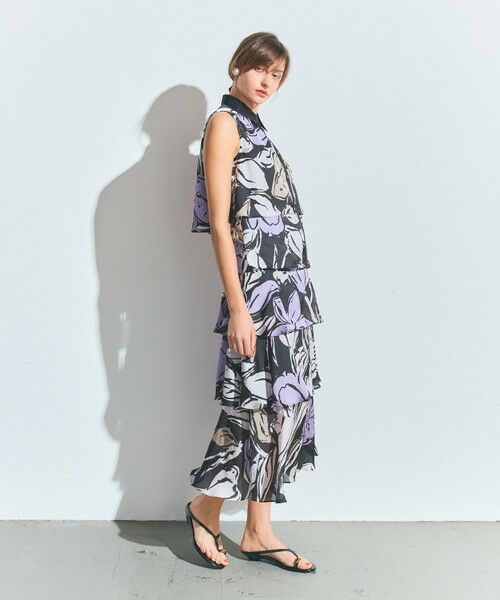 GRACE CONTINENTAL / グレースコンチネンタル シャツ・ブラウス | プリントレイヤードノースリーブ | 詳細8