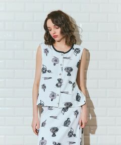 GRACE CONTINENTAL / グレースコンチネンタル その他トップス | パフュームプリントパイルトップ