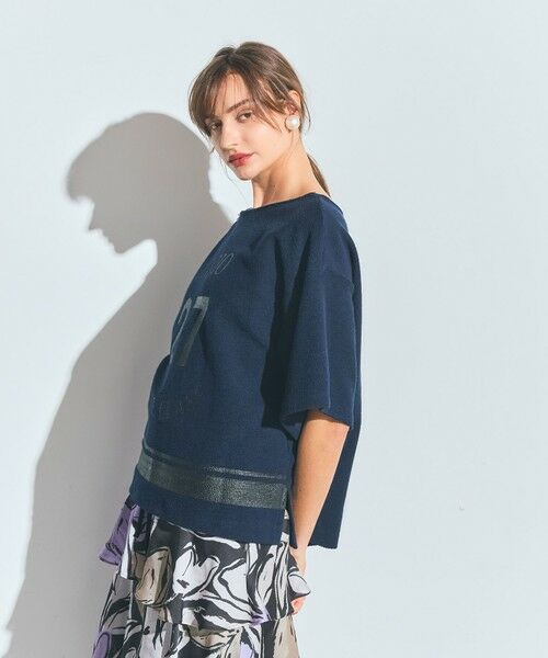 GRACE CONTINENTAL / グレースコンチネンタル カットソー | ナンバープリントループ裏毛トップ | 詳細6