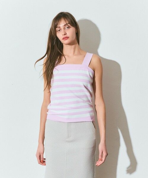 GRACE CONTINENTAL / グレースコンチネンタル キャミソール・チューブトップ | ボーダーニットキャミ | 詳細1
