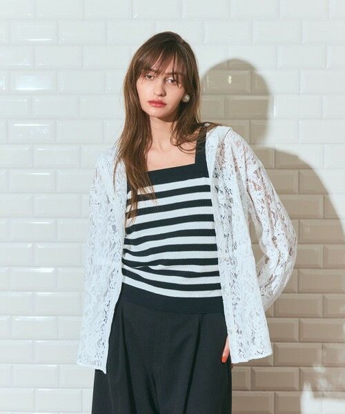 GRACE CONTINENTAL / グレースコンチネンタル その他トップス | コードレースフーディ（ホワイト）