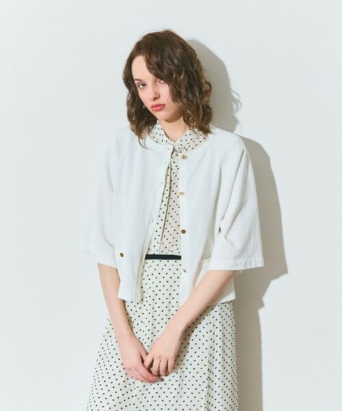 GRACE CONTINENTAL / グレースコンチネンタル カーディガン・ボレロ | ハイツイストコットンカーディガン | 詳細1
