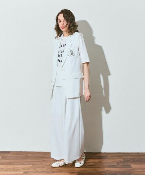 GRACE CONTINENTAL / グレースコンチネンタル ベスト | リネンタッチジレジャケット | 詳細1