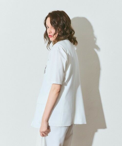 GRACE CONTINENTAL / グレースコンチネンタル ベスト | リネンタッチジレジャケット | 詳細3