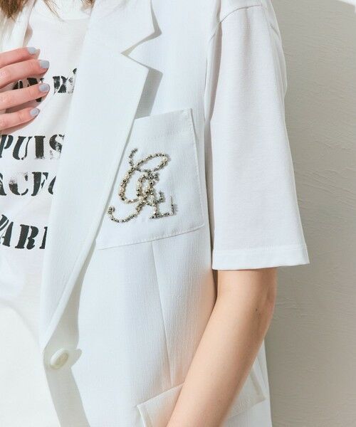 GRACE CONTINENTAL / グレースコンチネンタル ベスト | リネンタッチジレジャケット | 詳細5