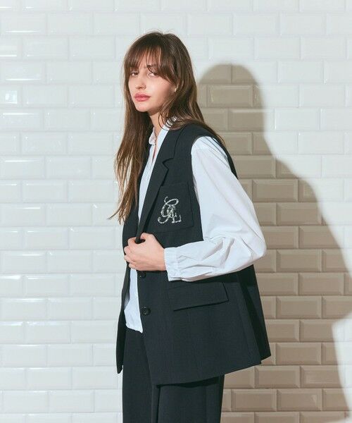 GRACE CONTINENTAL / グレースコンチネンタル ベスト | リネンタッチジレジャケット | 詳細10