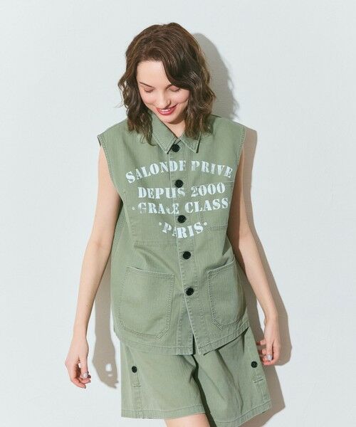 GRACE CONTINENTAL / グレースコンチネンタル ベスト | ヘリンボーンツイルジレ | 詳細12