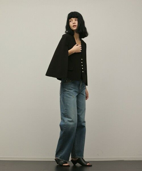 GRACE CONTINENTAL / グレースコンチネンタル ノーカラージャケット | トリアセケープスリーブジャケット | 詳細11