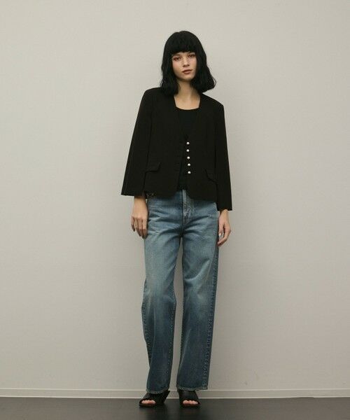 GRACE CONTINENTAL / グレースコンチネンタル ノーカラージャケット | トリアセケープスリーブジャケット | 詳細13