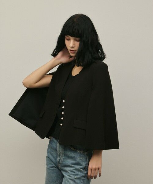 GRACE CONTINENTAL / グレースコンチネンタル ノーカラージャケット | トリアセケープスリーブジャケット | 詳細16