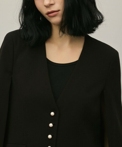 GRACE CONTINENTAL / グレースコンチネンタル ノーカラージャケット | トリアセケープスリーブジャケット | 詳細21
