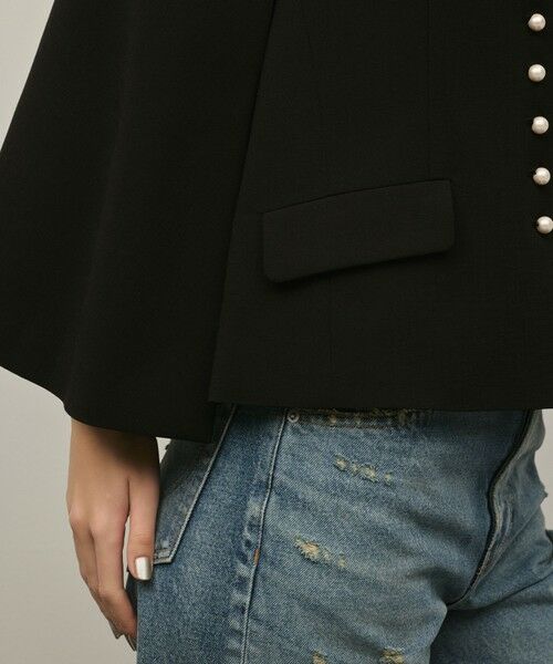 GRACE CONTINENTAL / グレースコンチネンタル ノーカラージャケット | トリアセケープスリーブジャケット | 詳細23
