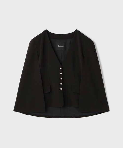 GRACE CONTINENTAL / グレースコンチネンタル ノーカラージャケット | トリアセケープスリーブジャケット | 詳細25
