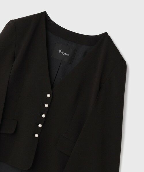 GRACE CONTINENTAL / グレースコンチネンタル ノーカラージャケット | トリアセケープスリーブジャケット | 詳細27