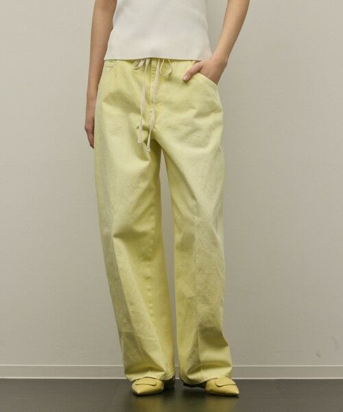 GRACE CONTINENTAL / グレースコンチネンタル デニムパンツ | コンビドロストデニムパンツ（イエロー）