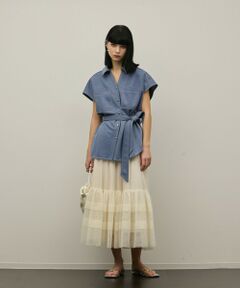 GRACE CONTINENTAL / グレースコンチネンタル ミニ・ひざ丈スカート | チュールティアードスカート