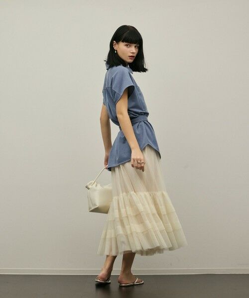 GRACE CONTINENTAL / グレースコンチネンタル ミニ・ひざ丈スカート | チュールティアードスカート | 詳細4