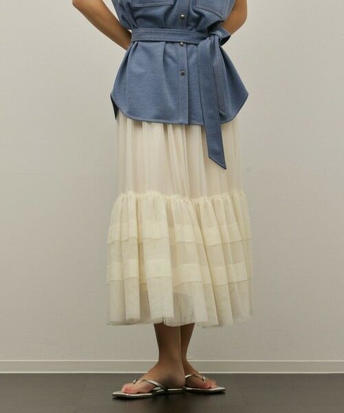GRACE CONTINENTAL / グレースコンチネンタル ミニ・ひざ丈スカート | チュールティアードスカート | 詳細6