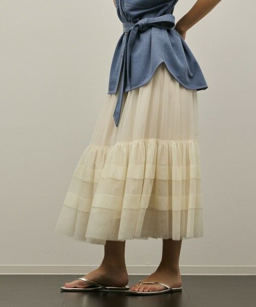 GRACE CONTINENTAL / グレースコンチネンタル ミニ・ひざ丈スカート | チュールティアードスカート | 詳細7