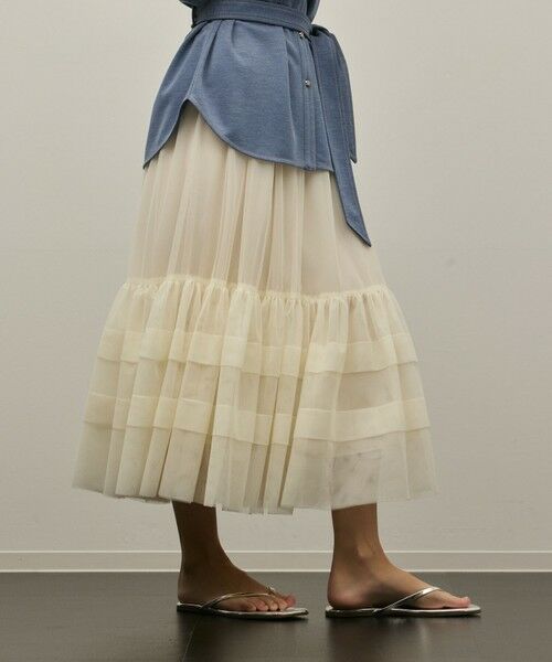 GRACE CONTINENTAL / グレースコンチネンタル ミニ・ひざ丈スカート | チュールティアードスカート | 詳細8