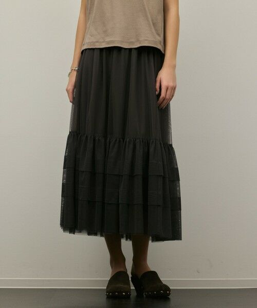 GRACE CONTINENTAL / グレースコンチネンタル ミニ・ひざ丈スカート | チュールティアードスカート | 詳細13