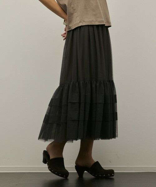 GRACE CONTINENTAL / グレースコンチネンタル ミニ・ひざ丈スカート | チュールティアードスカート | 詳細14