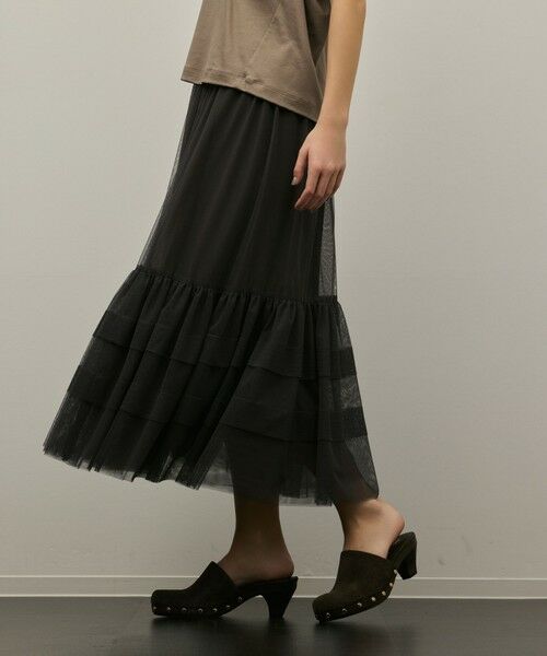 GRACE CONTINENTAL / グレースコンチネンタル ミニ・ひざ丈スカート | チュールティアードスカート | 詳細15